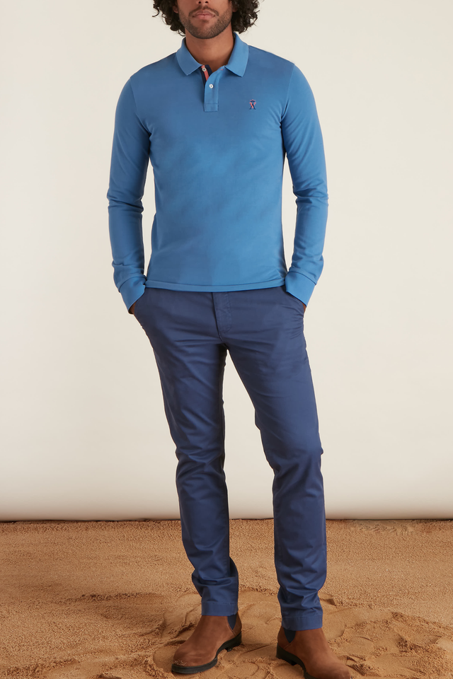 Polo Ajusté Manches Longues - Image principale