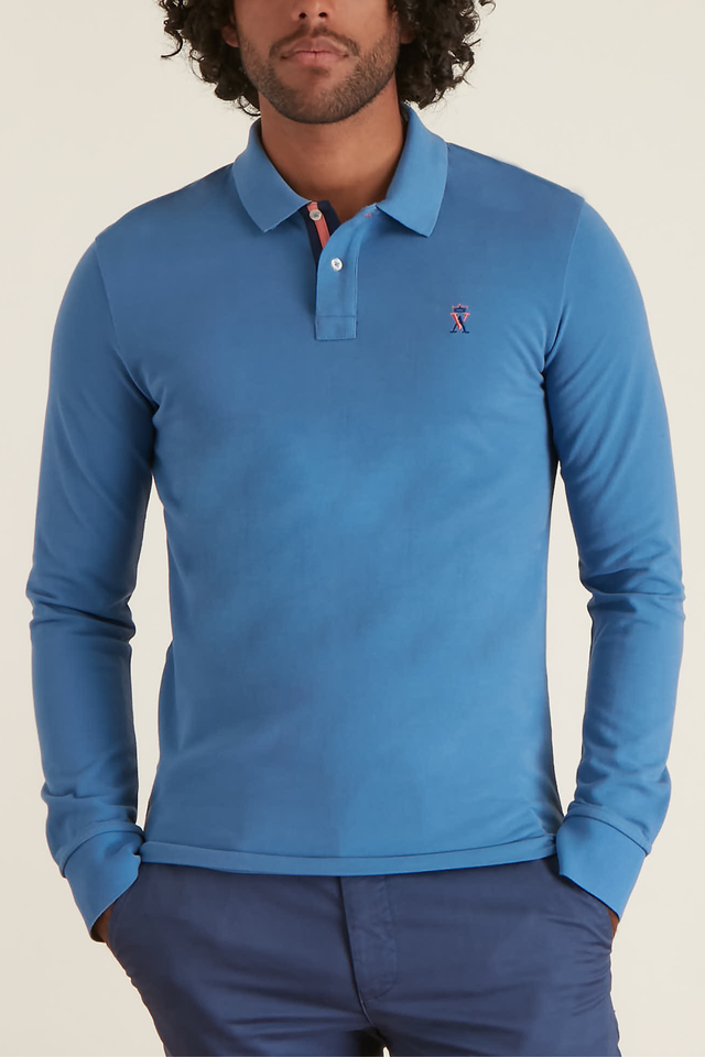 Polo Ajusté Manches Longues - Image principale