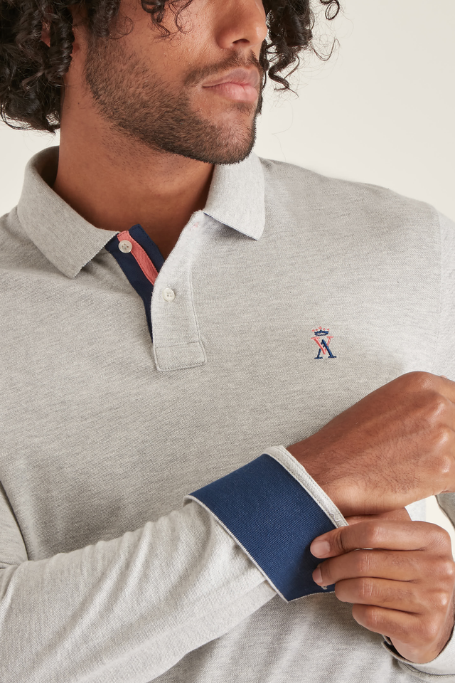 Polo Ajusté Manches Longues - Image principale