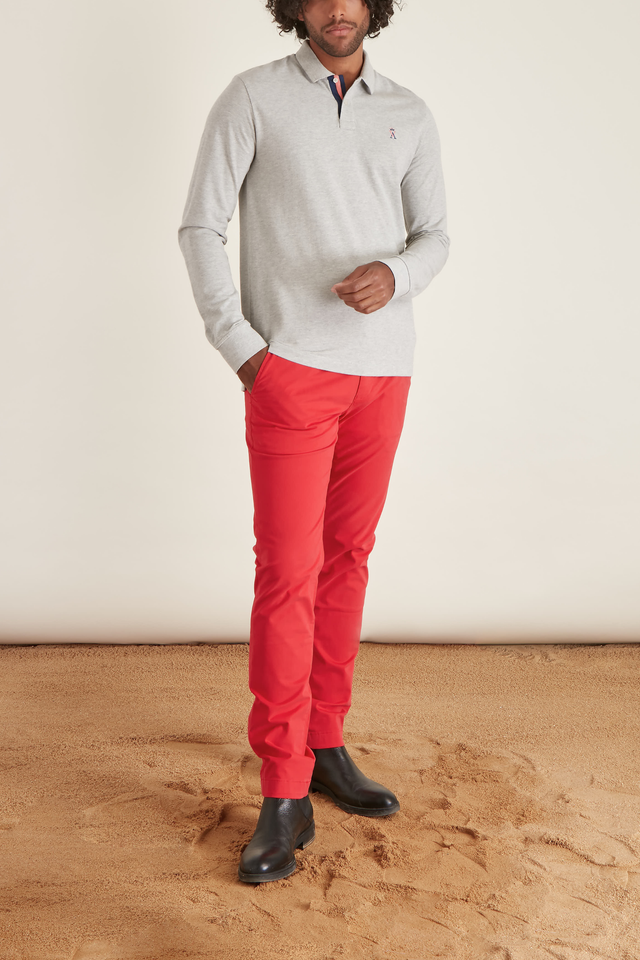Polo Ajusté Manches Longues - Image principale