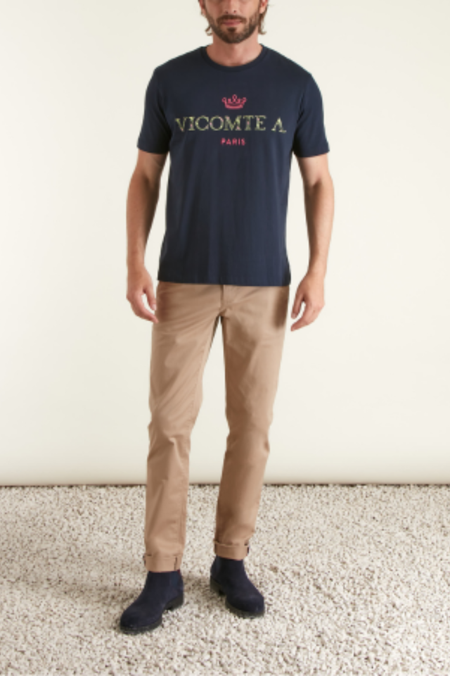 T-shirt Brodé à Col rond - Image principale