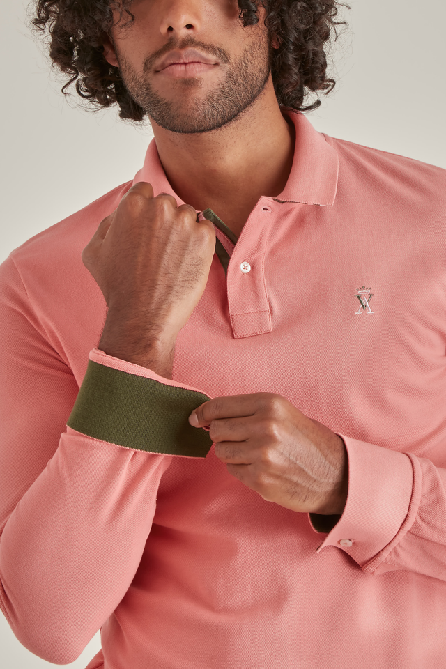 Polo Ajusté Manches Longues - Image principale