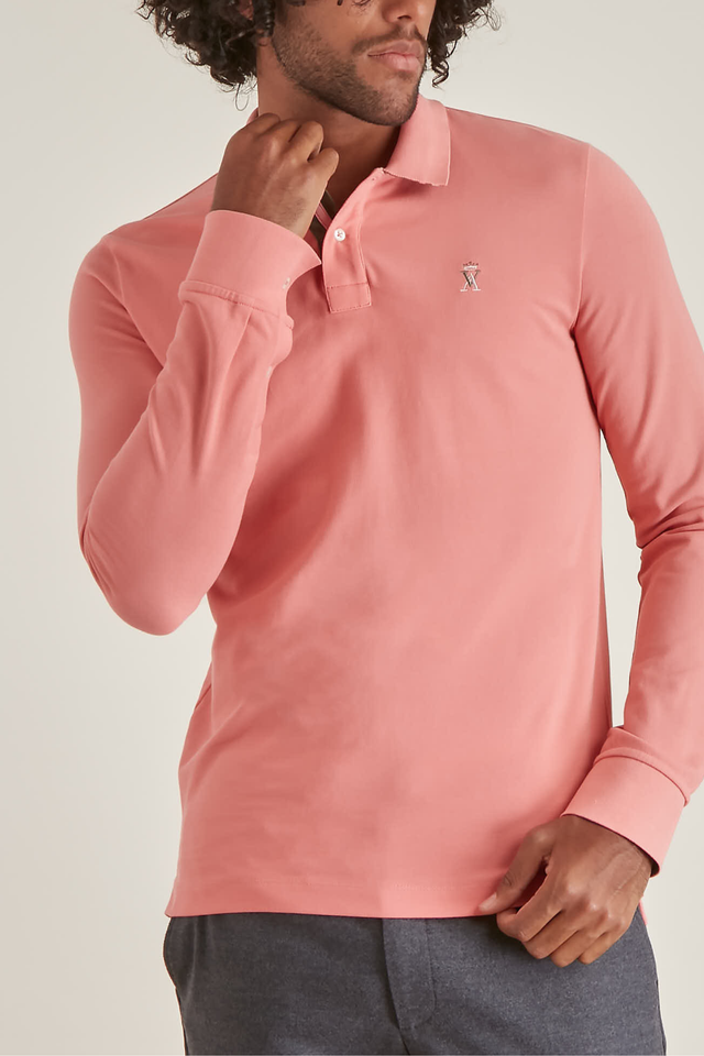 Polo Ajusté Manches Longues - Image principale