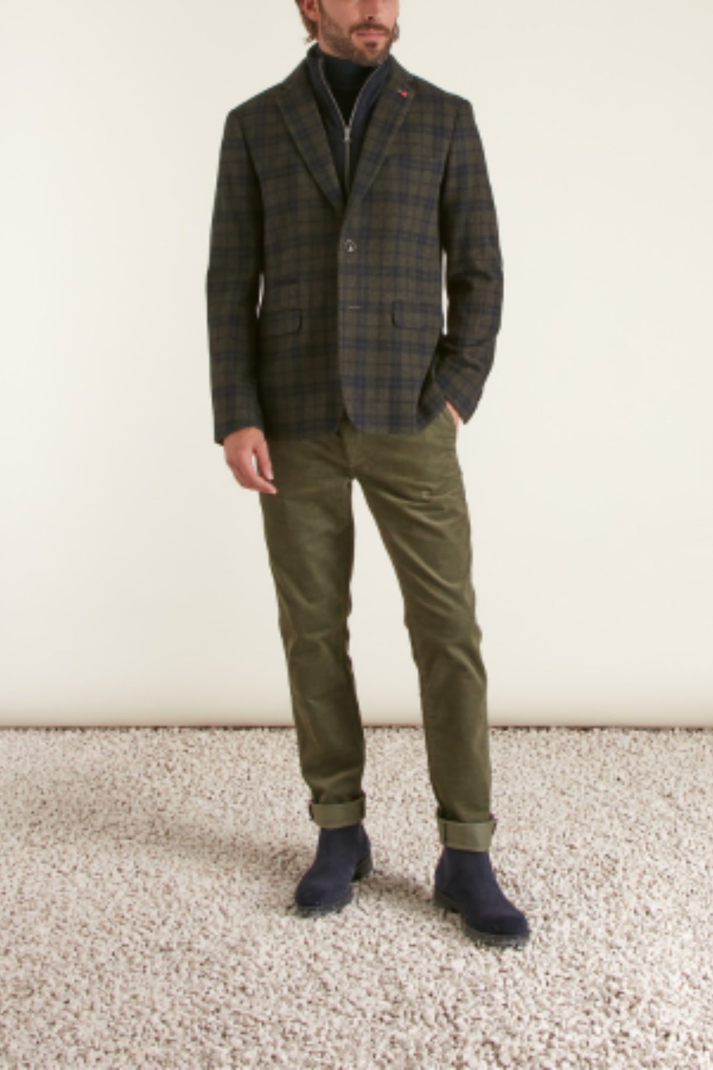 Blazer à Motifs Carreaux