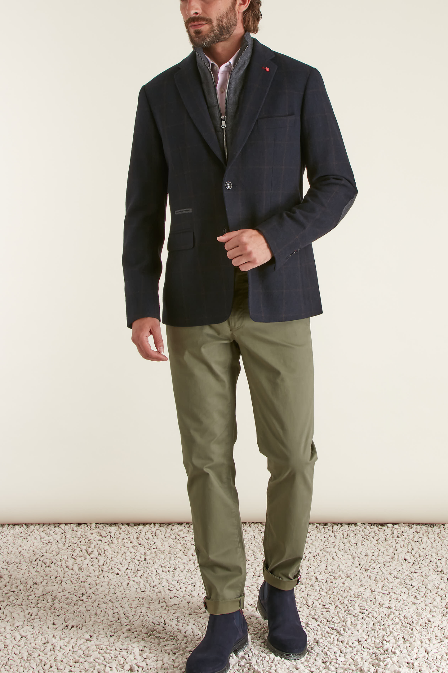 Blazer à Motifs Carreaux