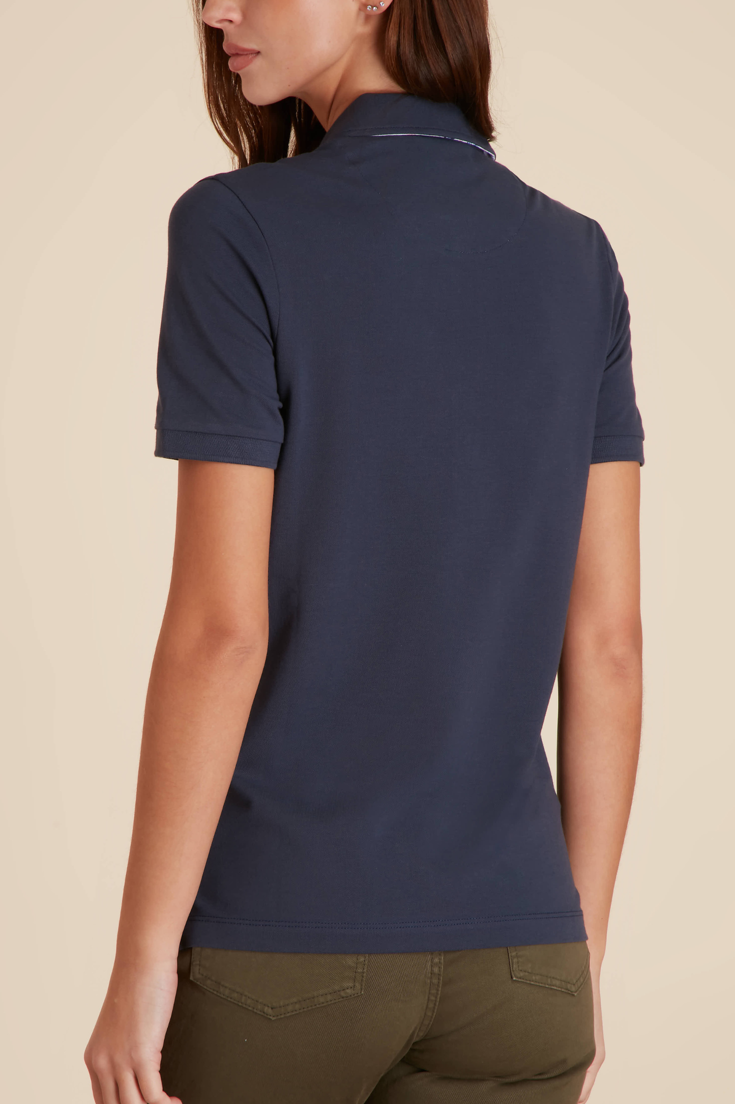 Polo à details imprimé garrigue