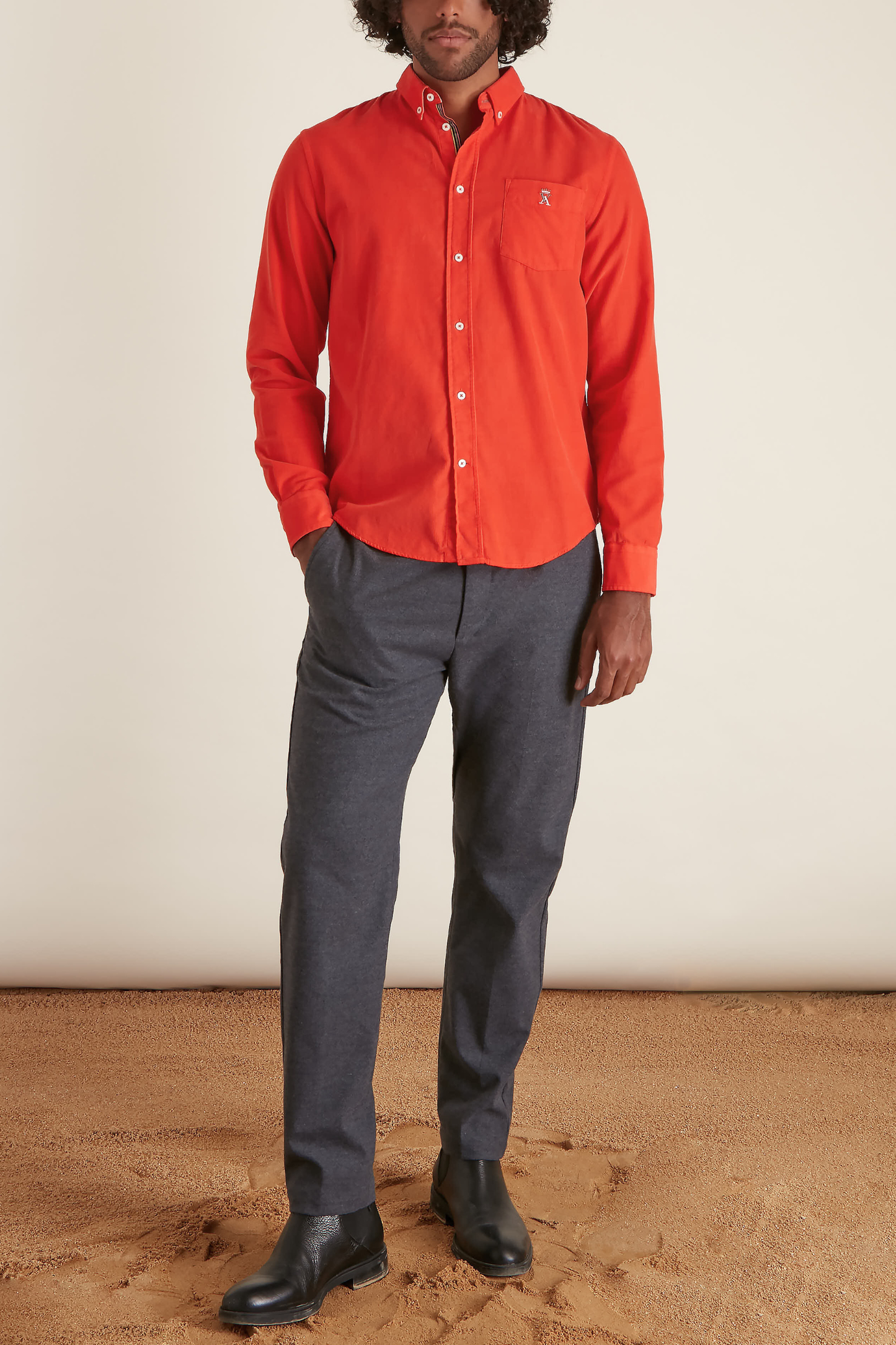 Chemise Regular en Velours