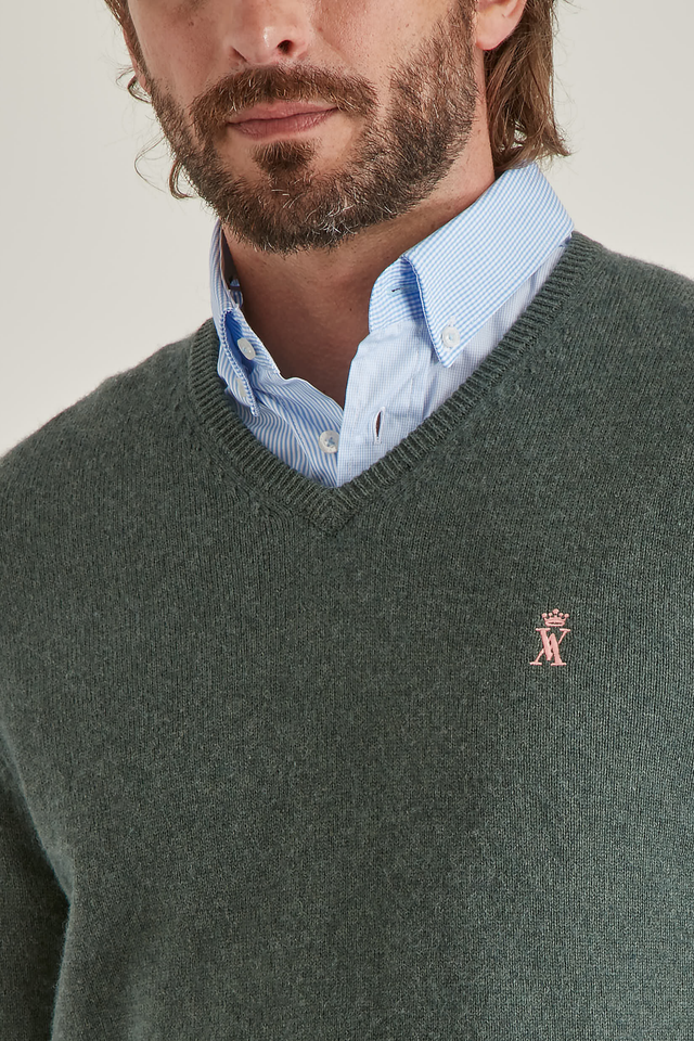 Pull Col V Uni - Image principale