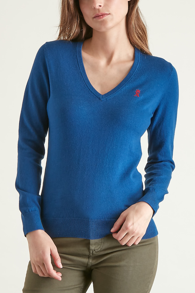 Pull Col V uni - Image principale