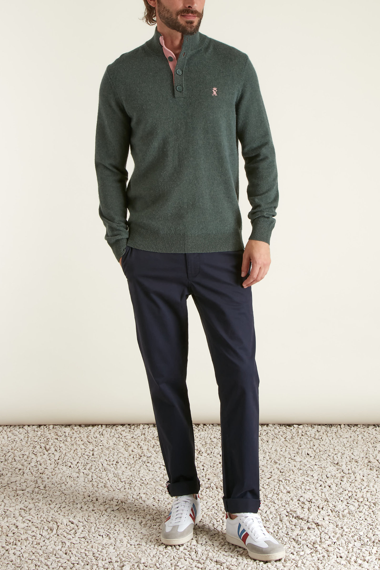 Pull à Col Boutonné