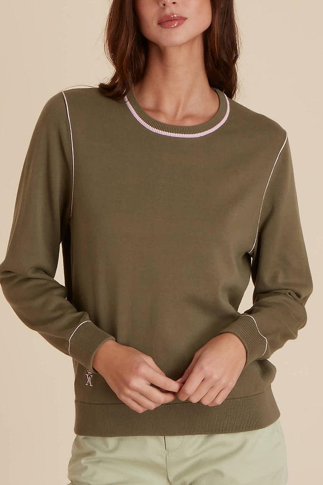 Pull Col Rond à Détails Contrasté - Image principale