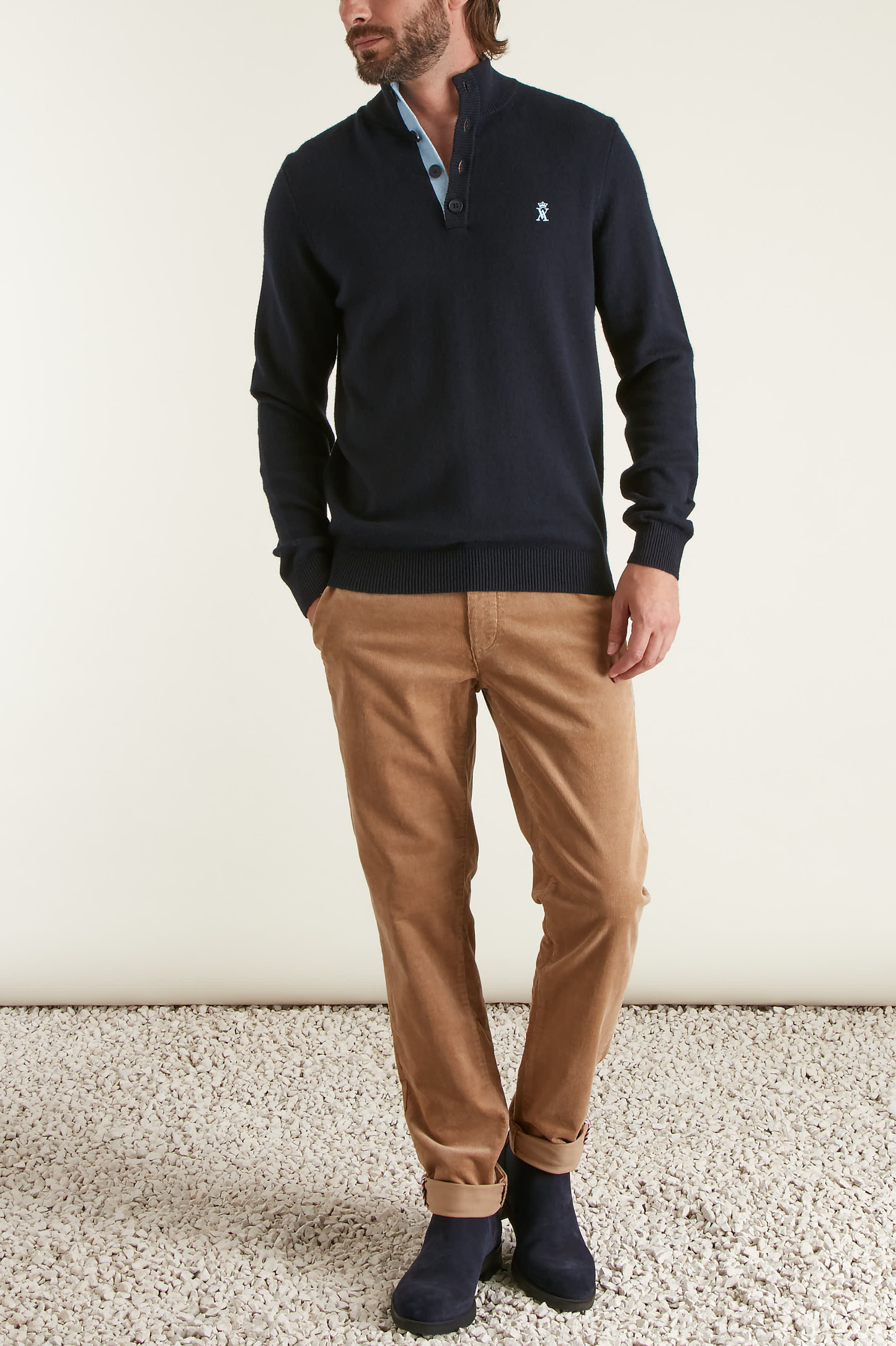 Pull à Col Boutonné