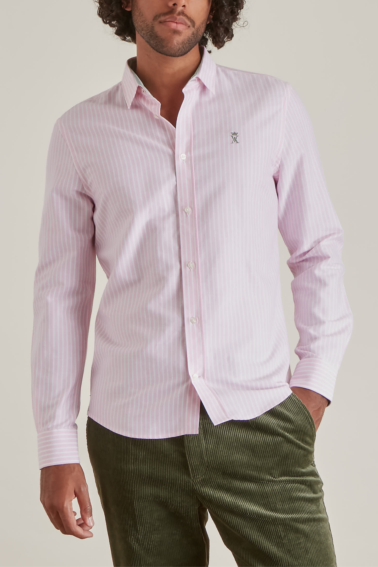 Chemise Slim Oxford à Rayures