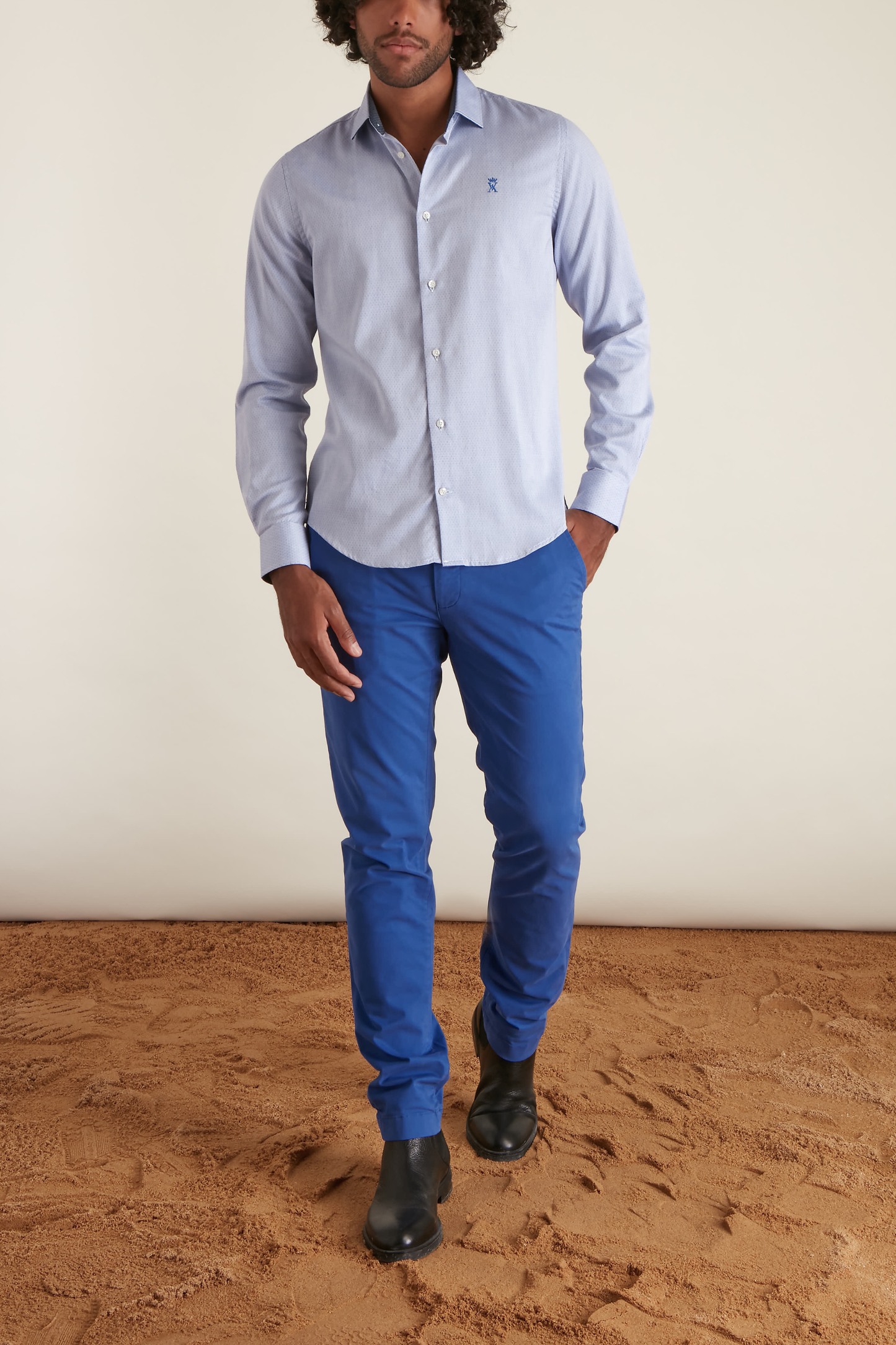 Chemise Slim à Micro Pois