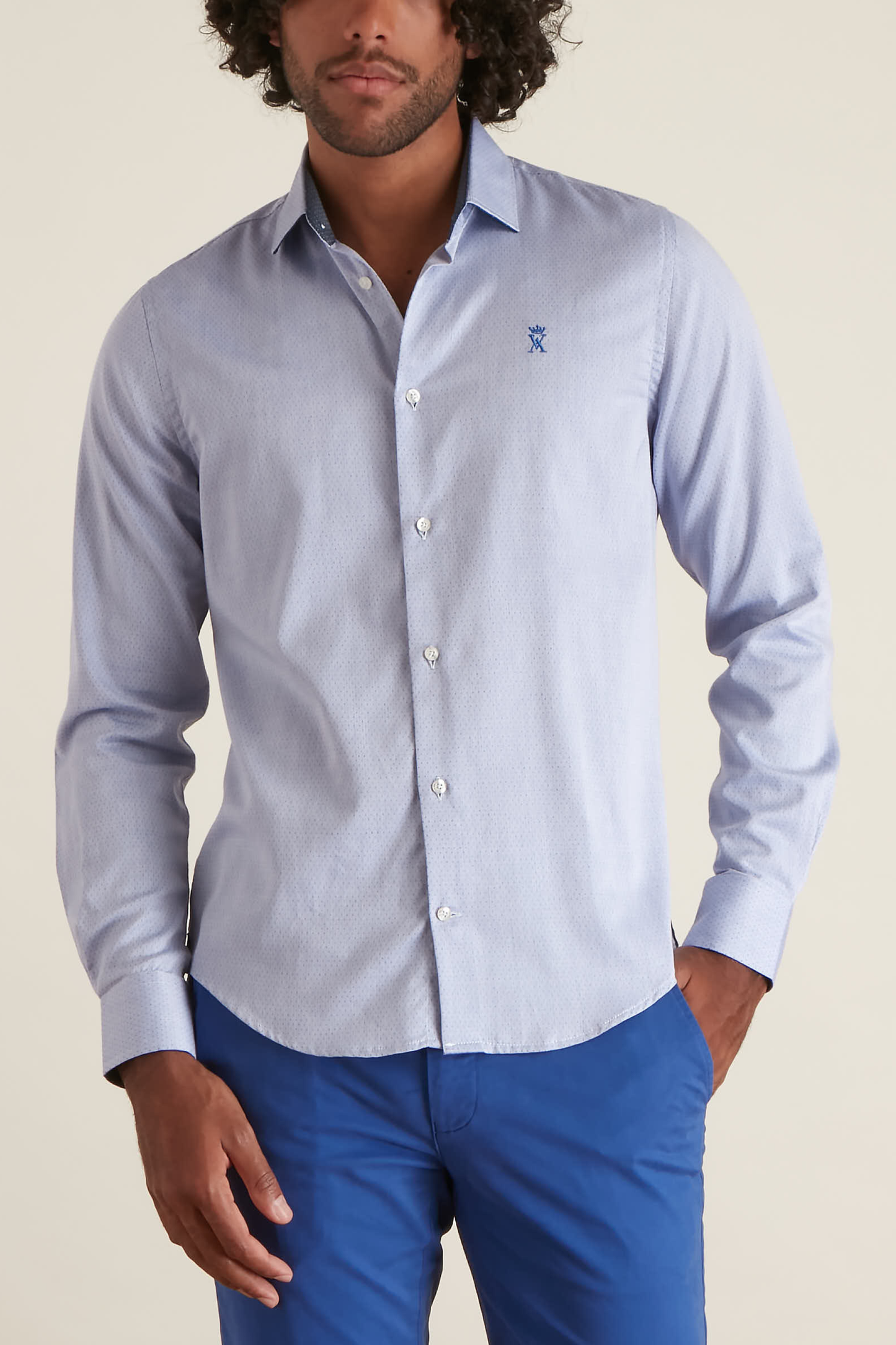 Chemise Slim à Micro Pois