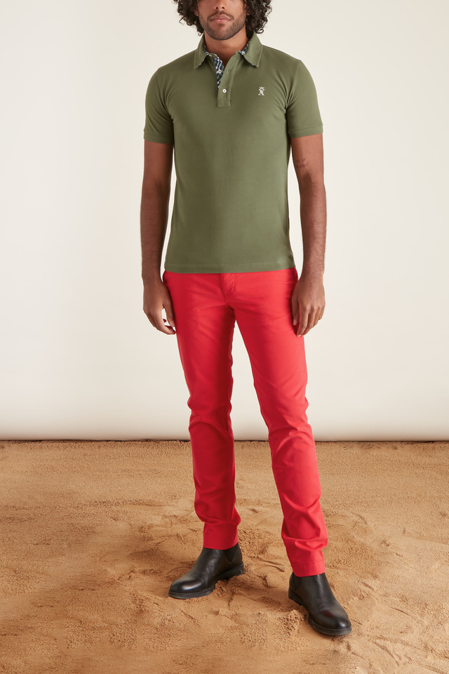 Polo à Détails Tartan - Image principale
