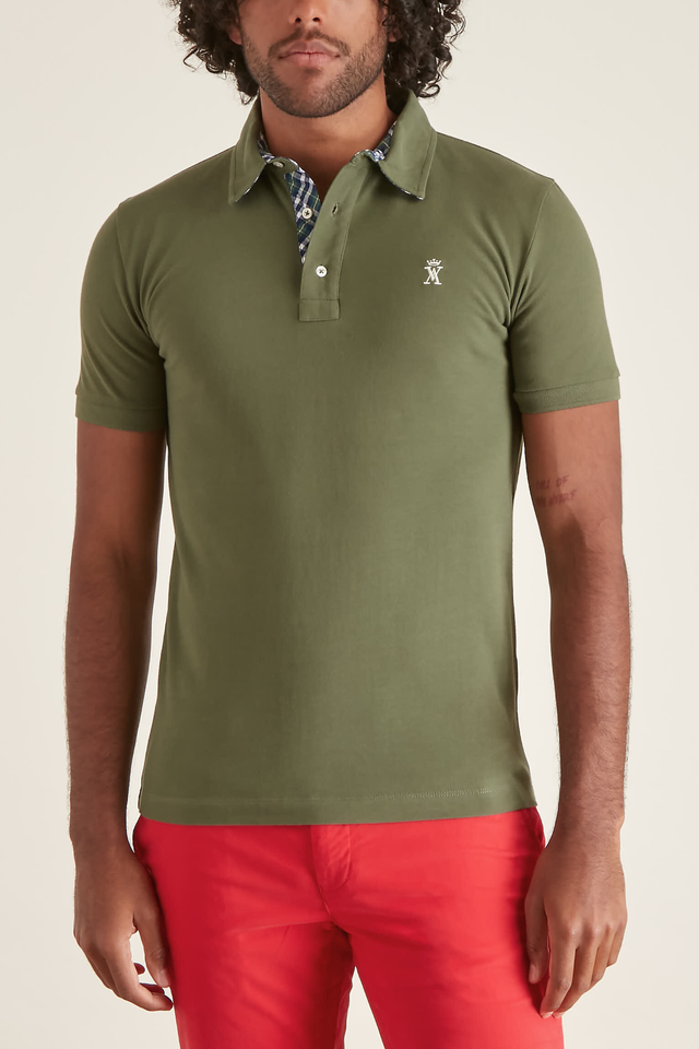 Polo à Détails Tartan - Image principale