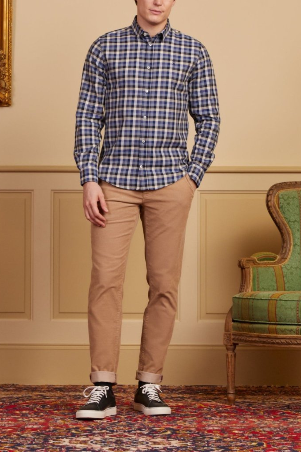 Chemise Cais Slim à Carreaux