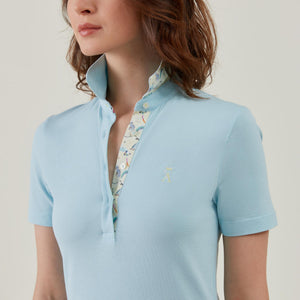 Robe polo ROMA Coupe Droite Uni - Bleu ciel