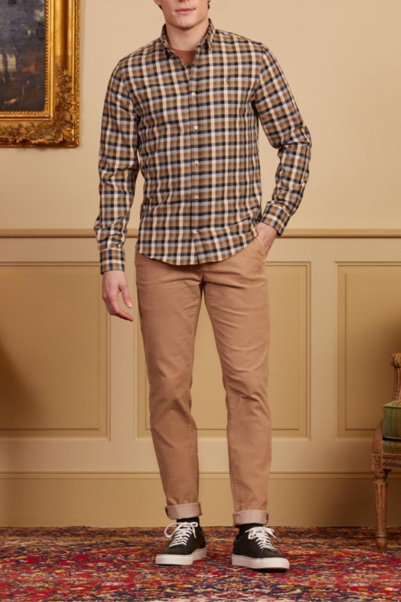 Chemise Cais Slim à Carreaux