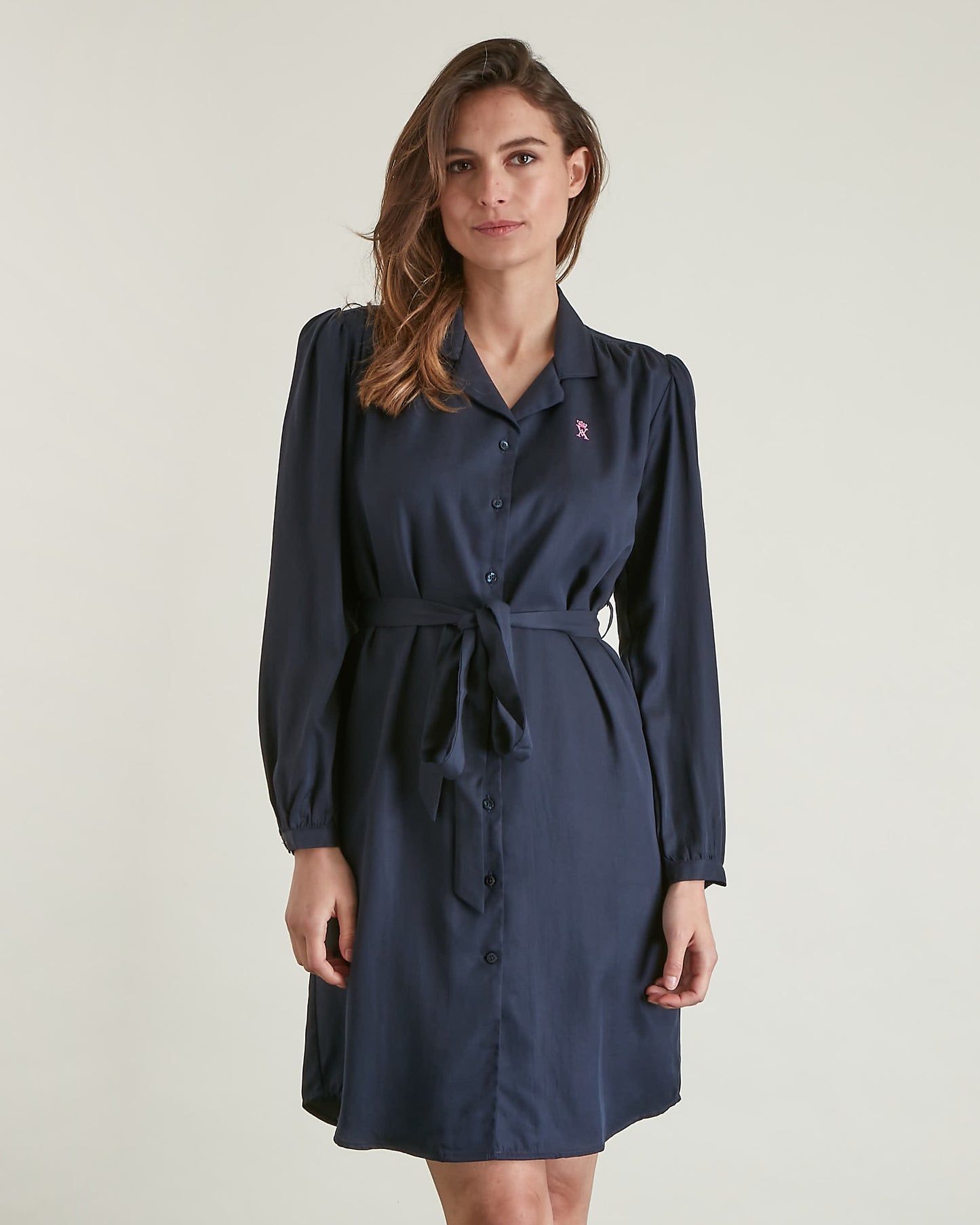 Robe Ceinturée Unie