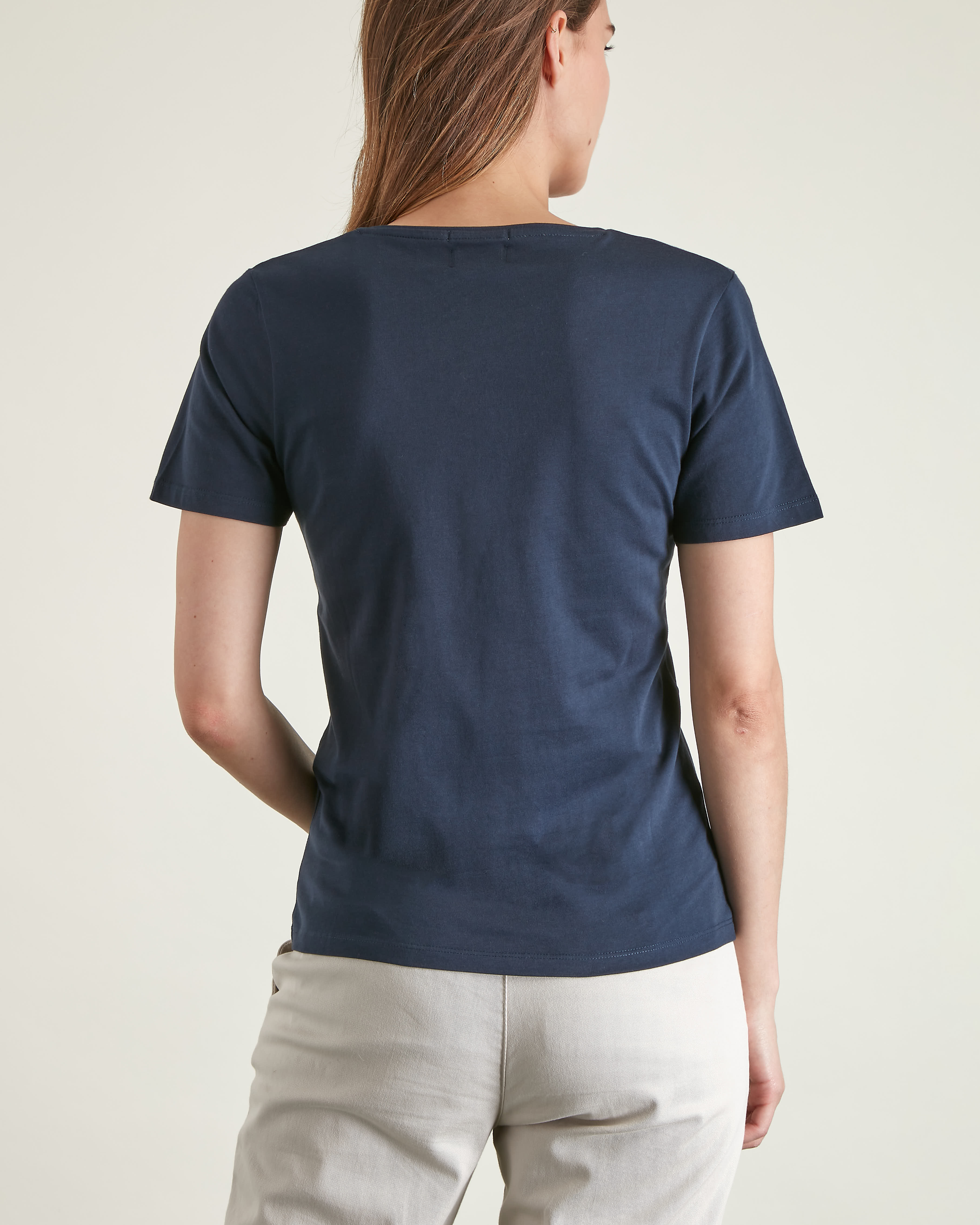 Tee shirt bleu marine femme online