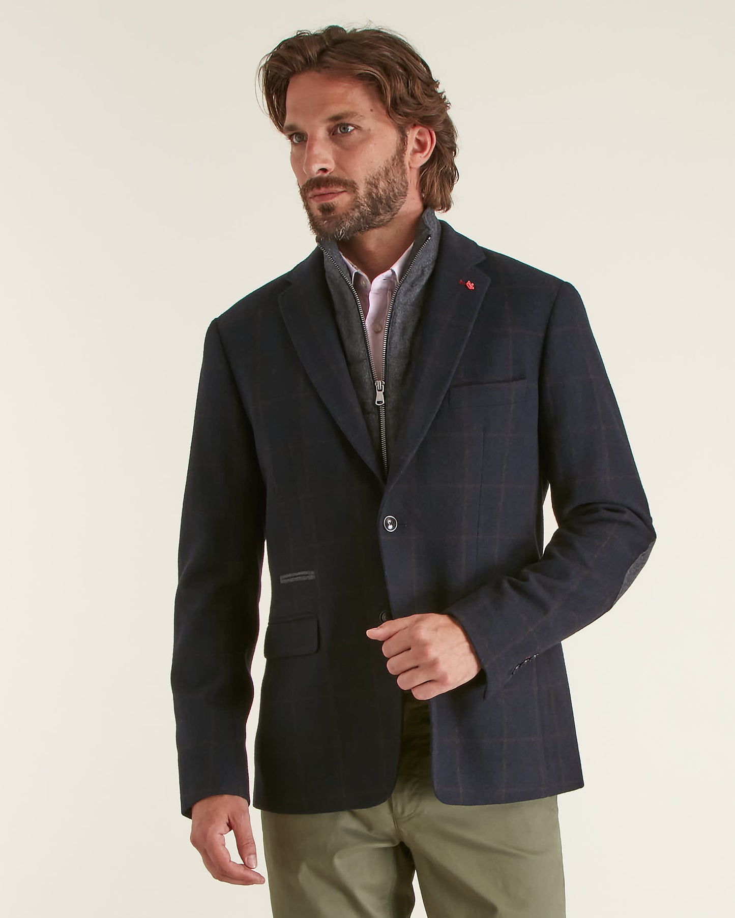 Blazer à Motifs Carreaux