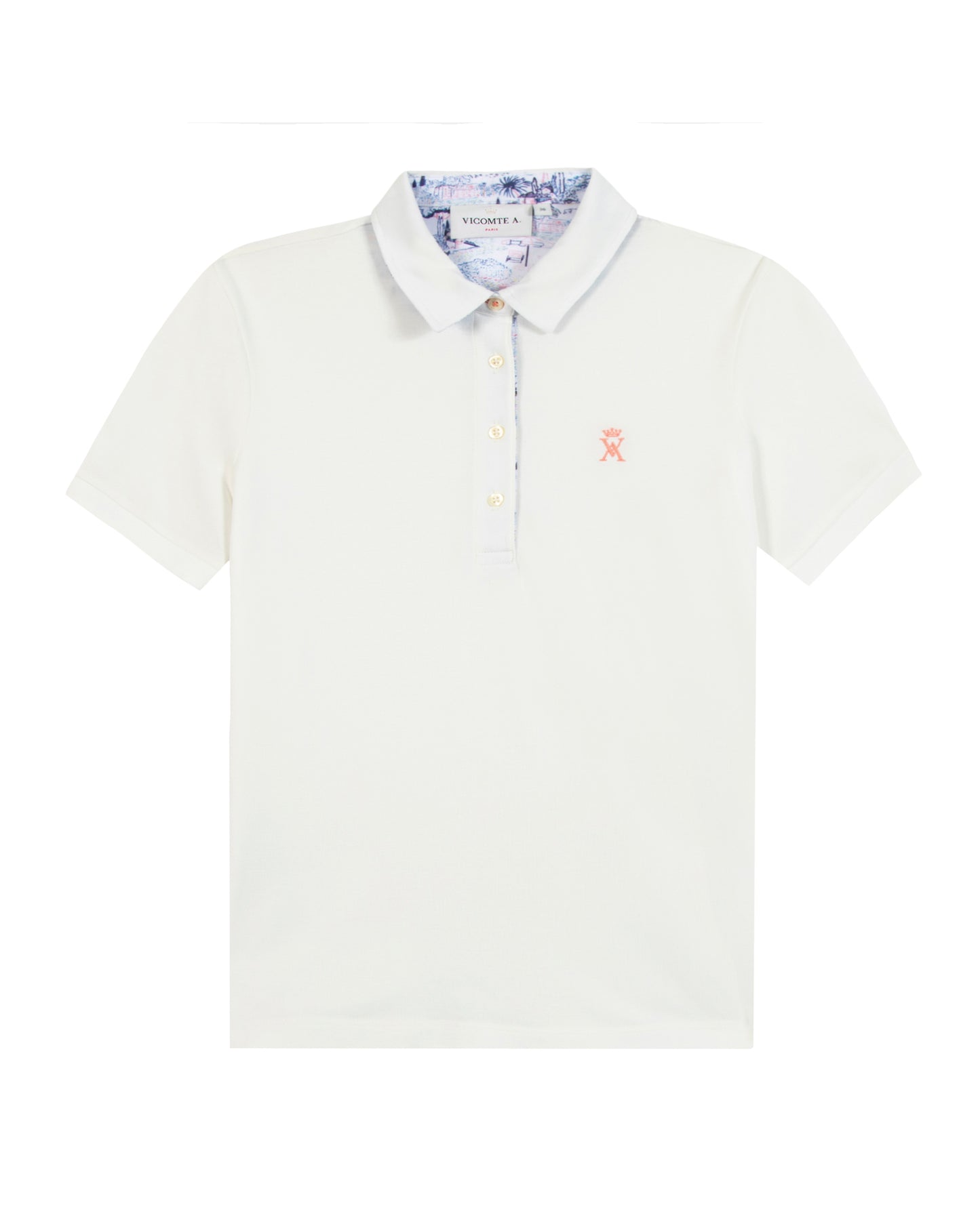 Polo à details imprimé garrigue