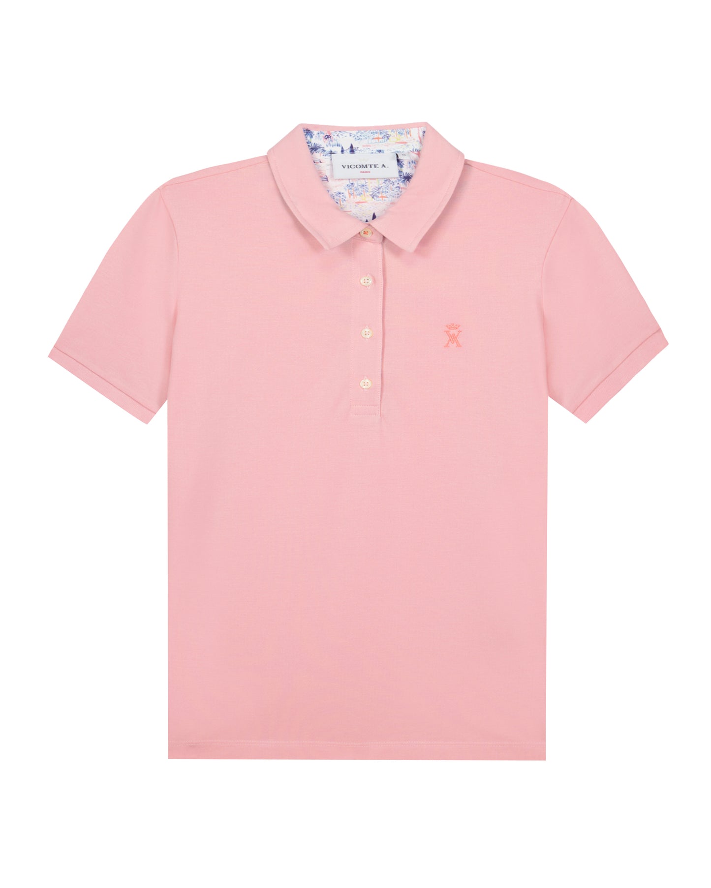 Polo à details imprimé garrigue