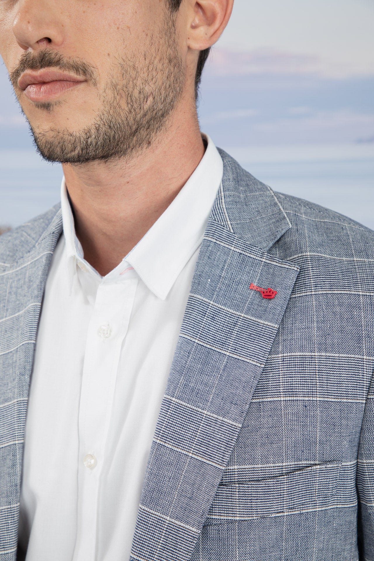 Blazer à motifs pieds de poule