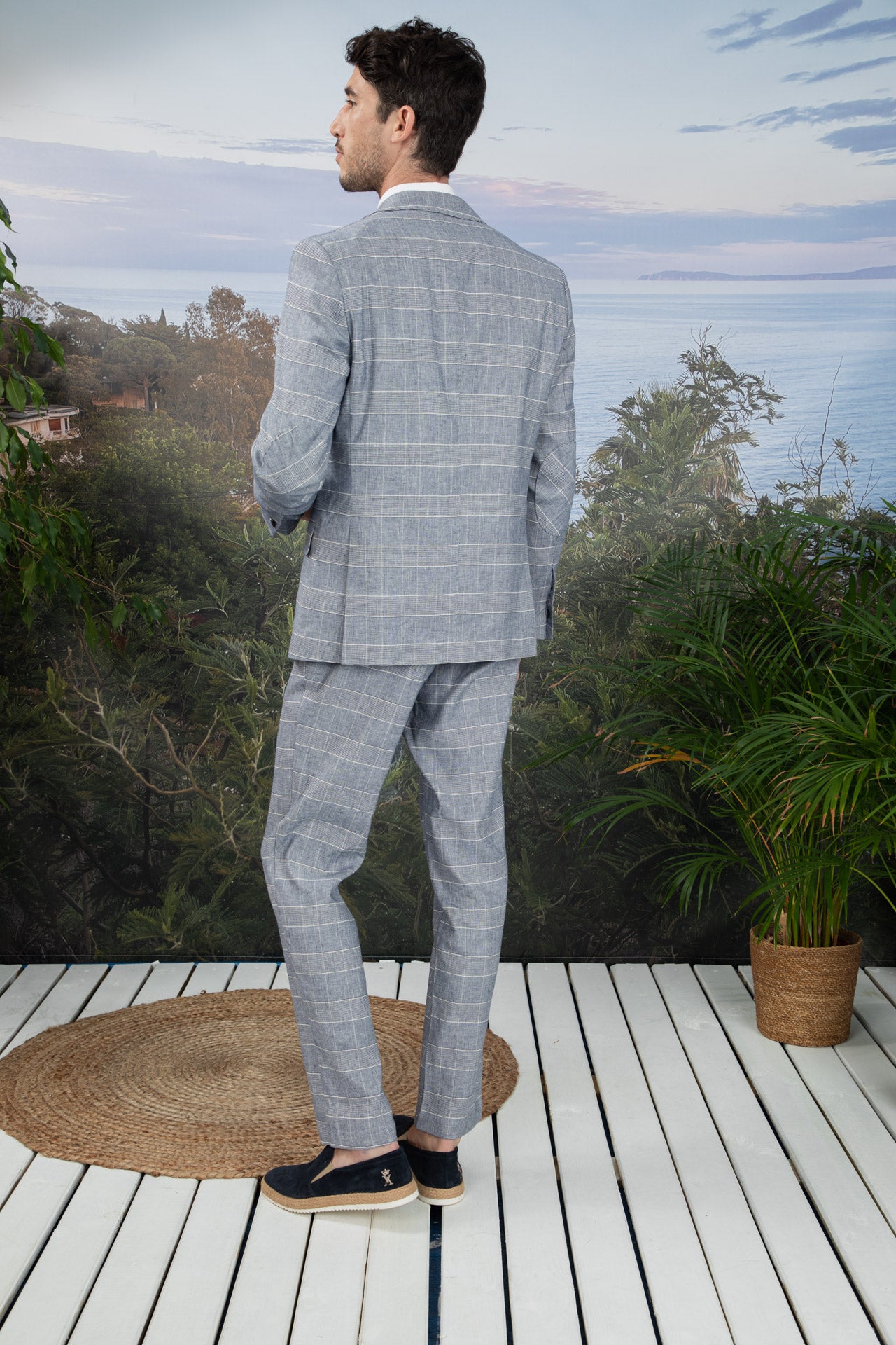 Blazer à motifs pieds de poule