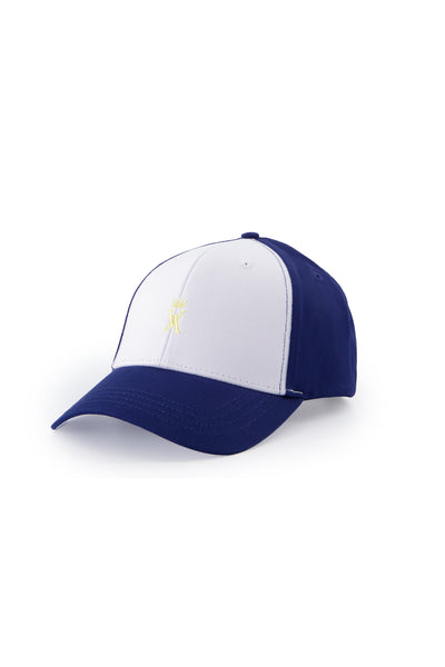 Casquette KIMOA Trust The Plan - Bicolore Bleu/gris, Courbe, Fermeture Velcro, 100% Coton