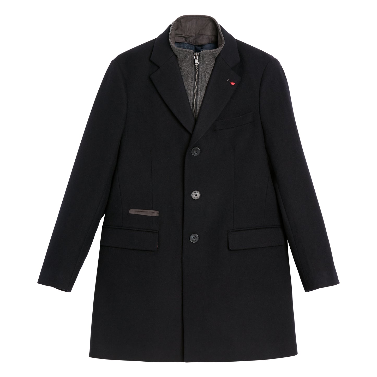 Manteau court 100% laine