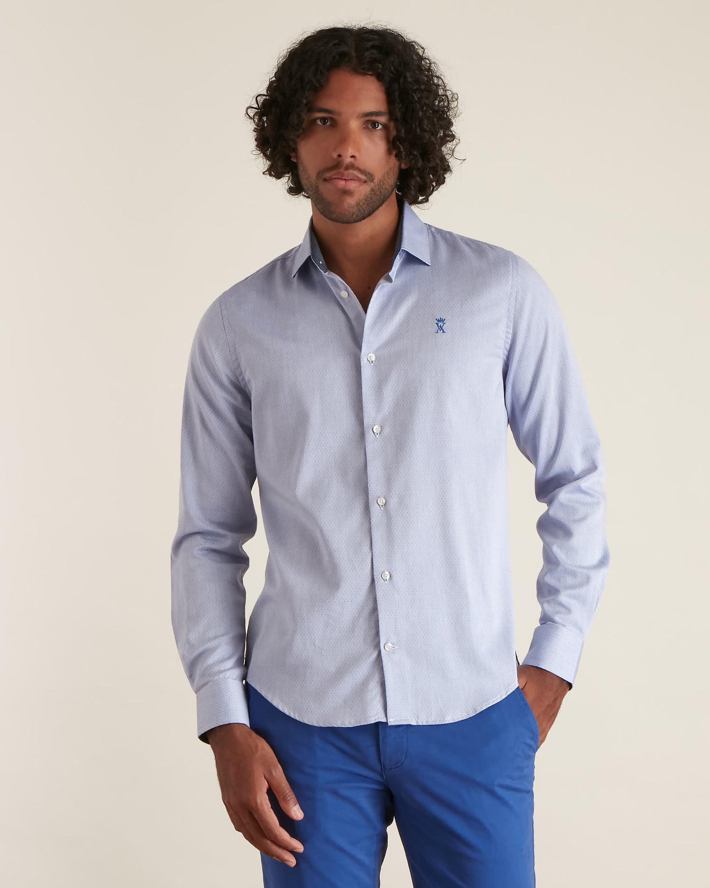 Chemise Slim à Micro Pois