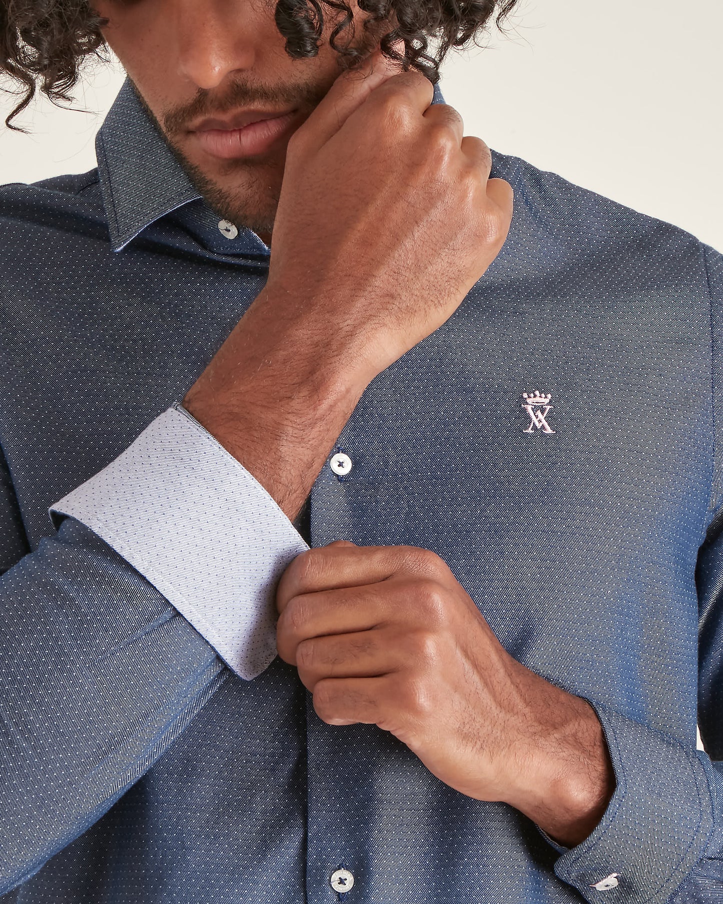 Chemise Slim à Micro Pois