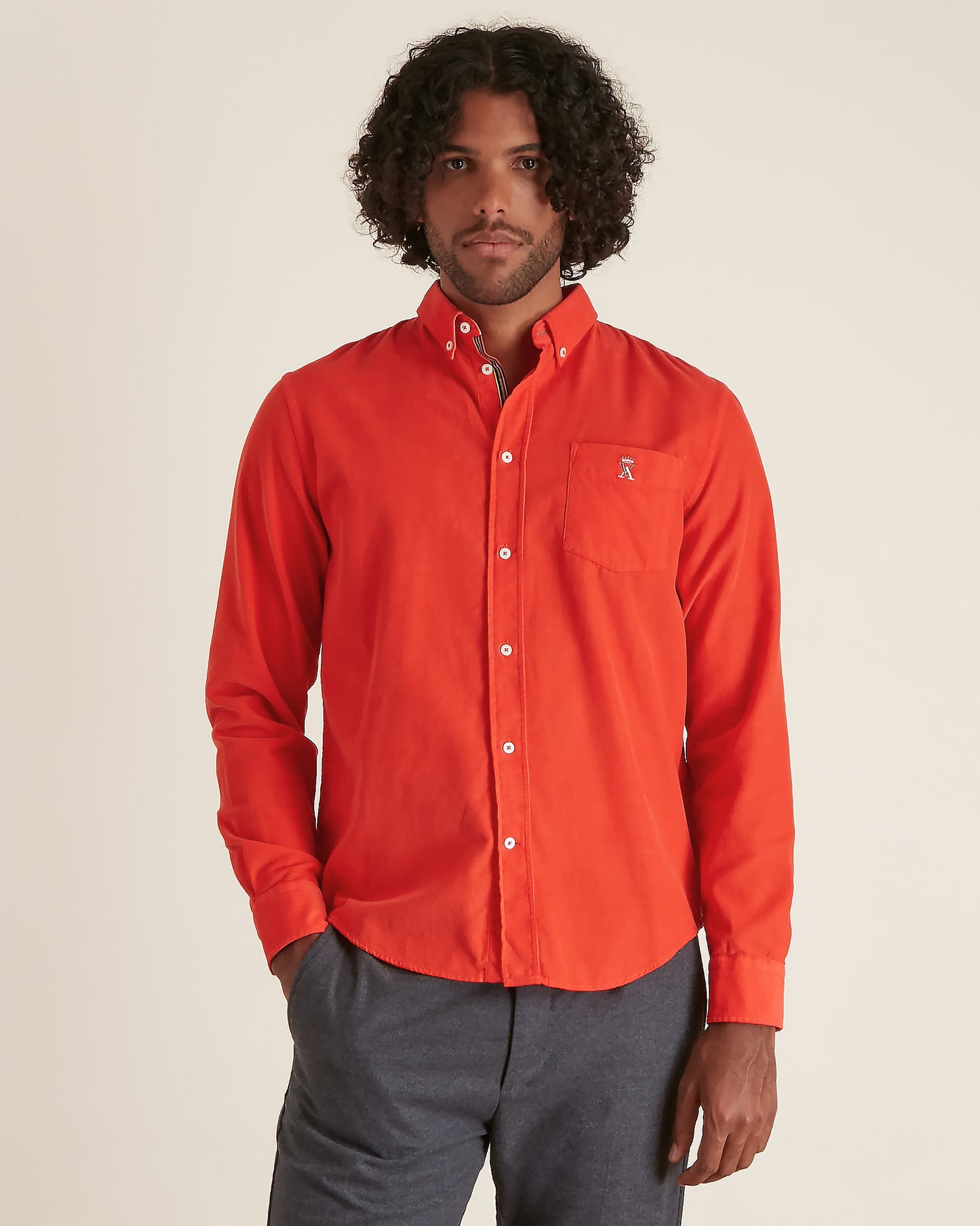 Chemise Regular en Velours