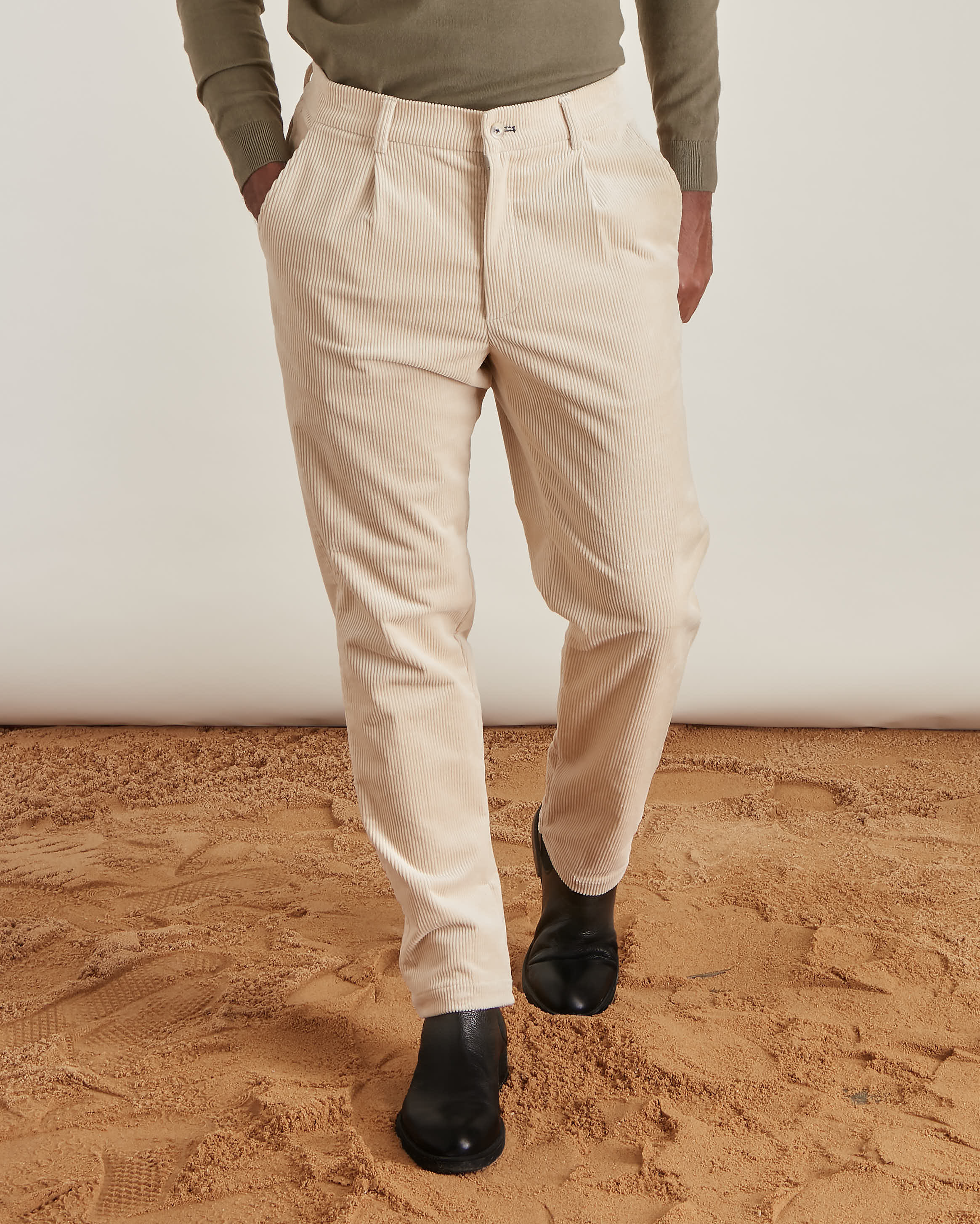 Pantalon chino droit sale