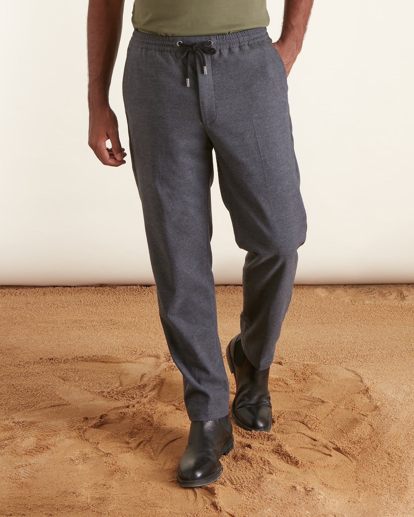 Pantalon à taille élastiquée