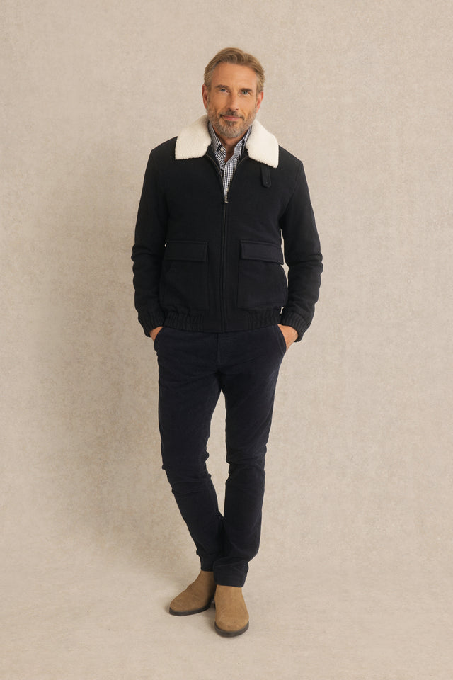 Blouson avec Col en Fourrure - Image principale