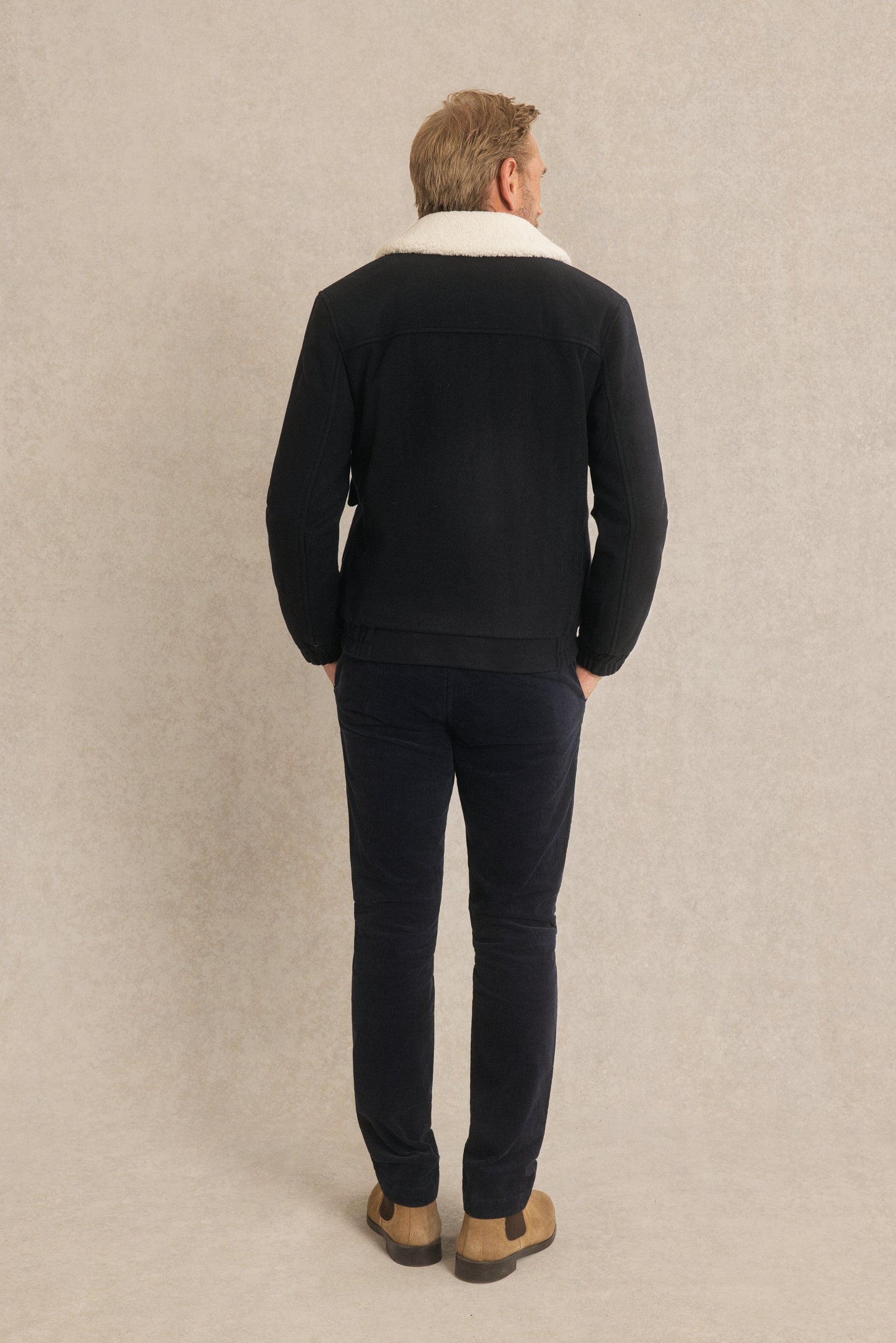 Blouson avec Col en Fourrure