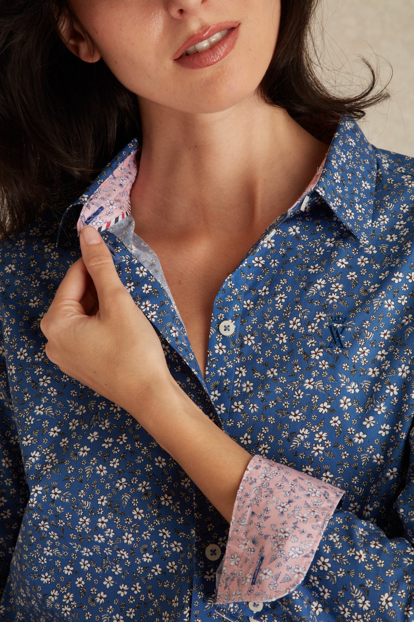 Chemise Slim Motif Printemps