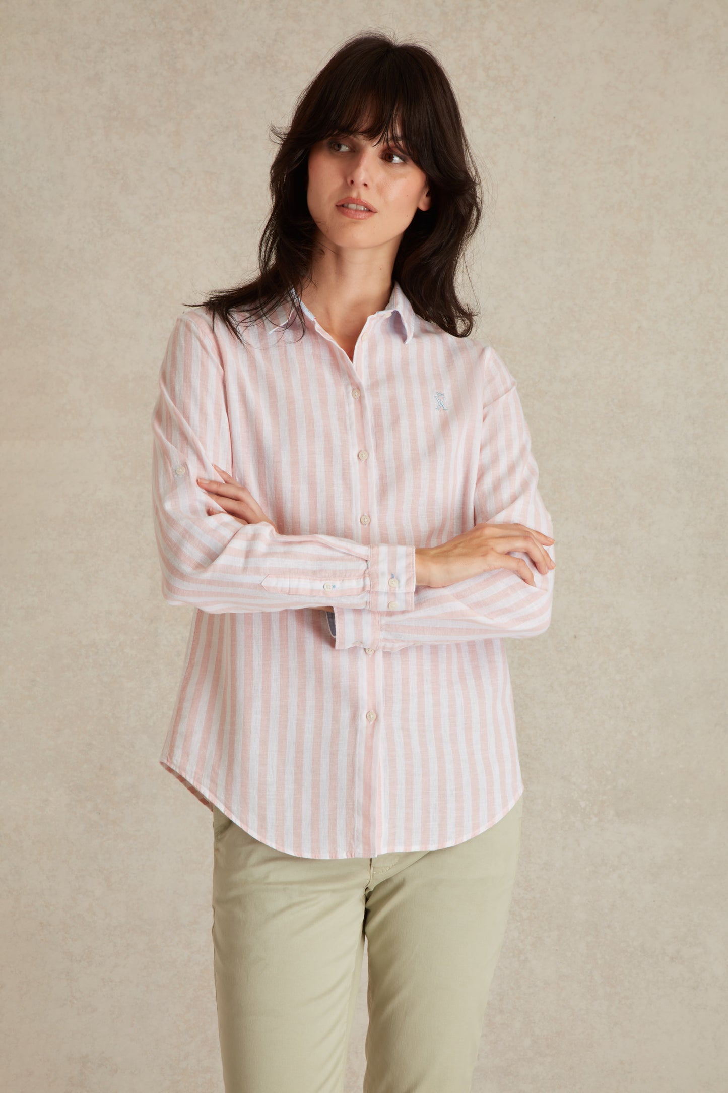 Chemise Regular à Large Rayures