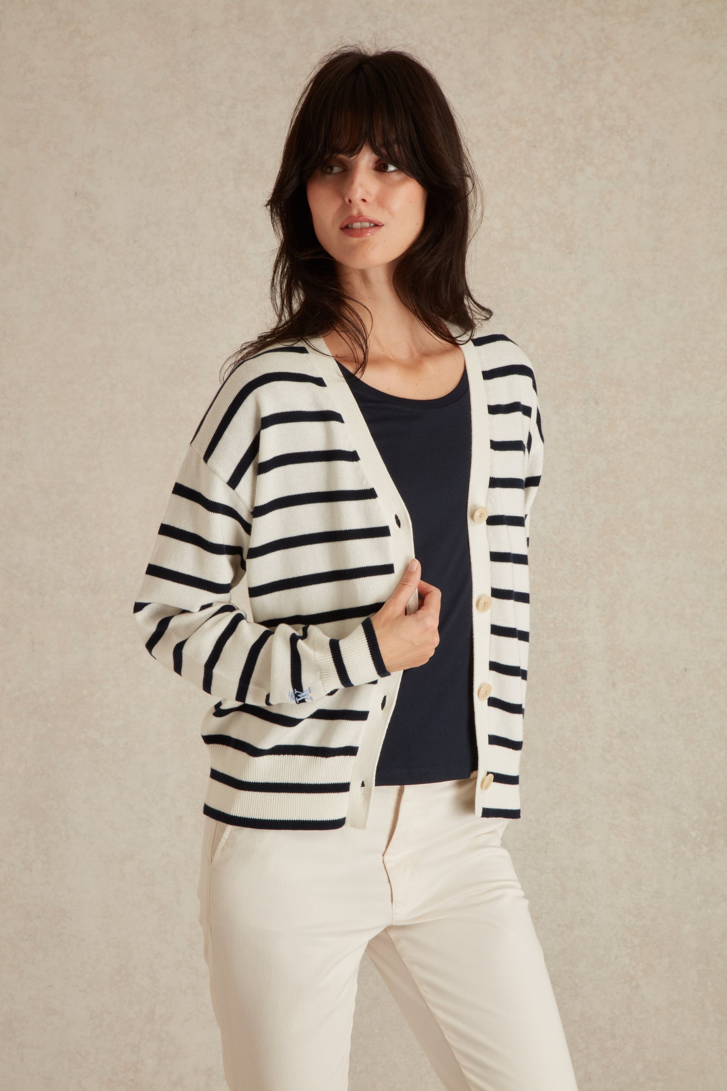 Cardigan à Rayures