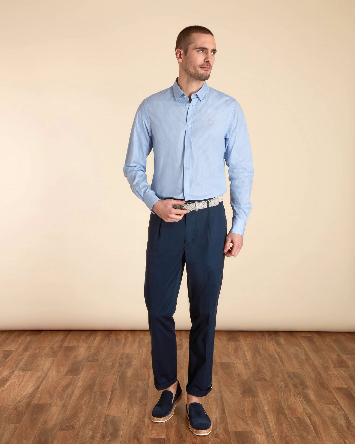 Chemise Formelle Slim à Rayures