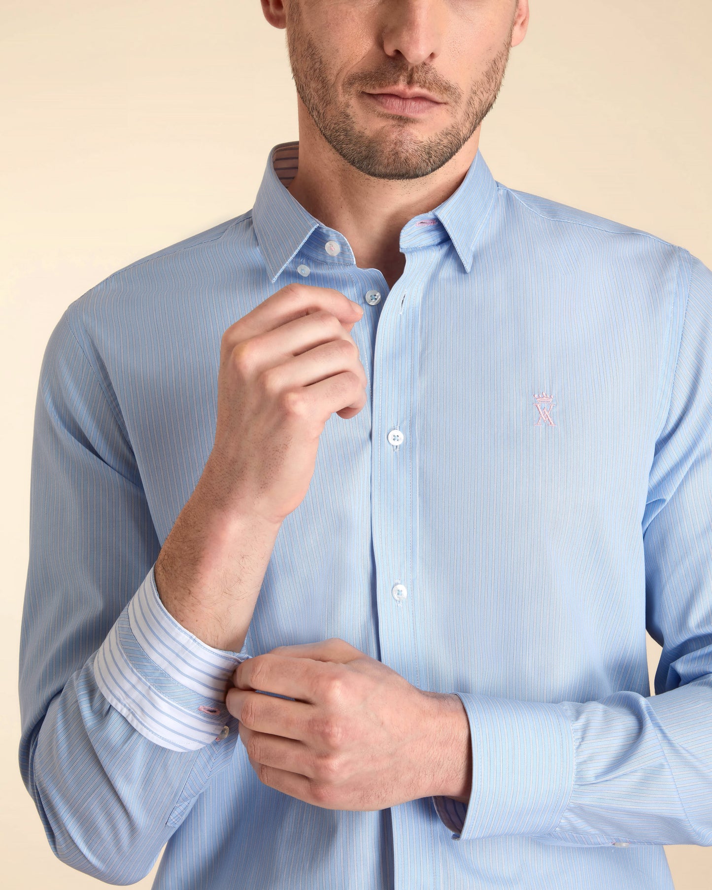 Chemise Formelle Slim à Rayures