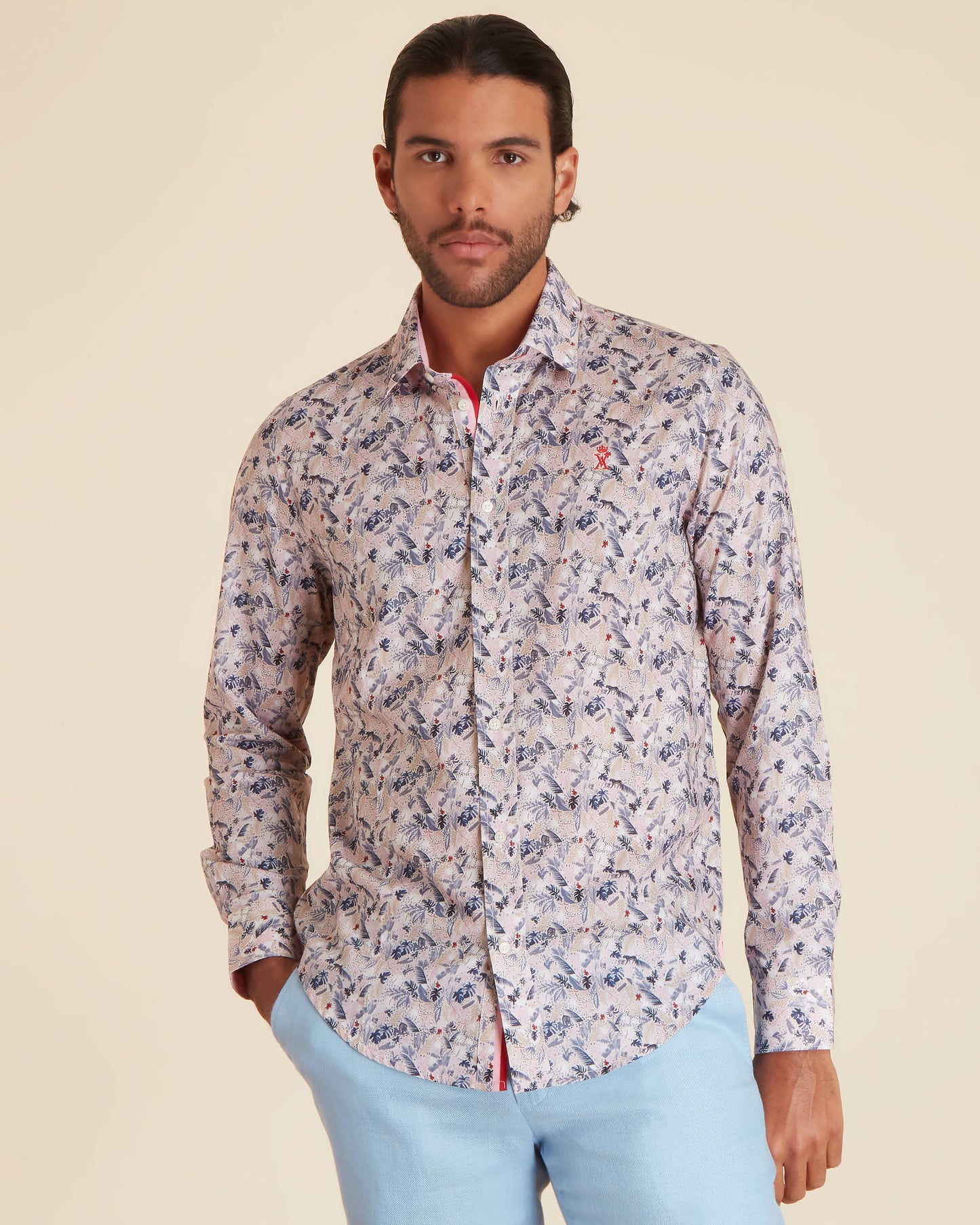 Chemise Regular Imprimé Tropical