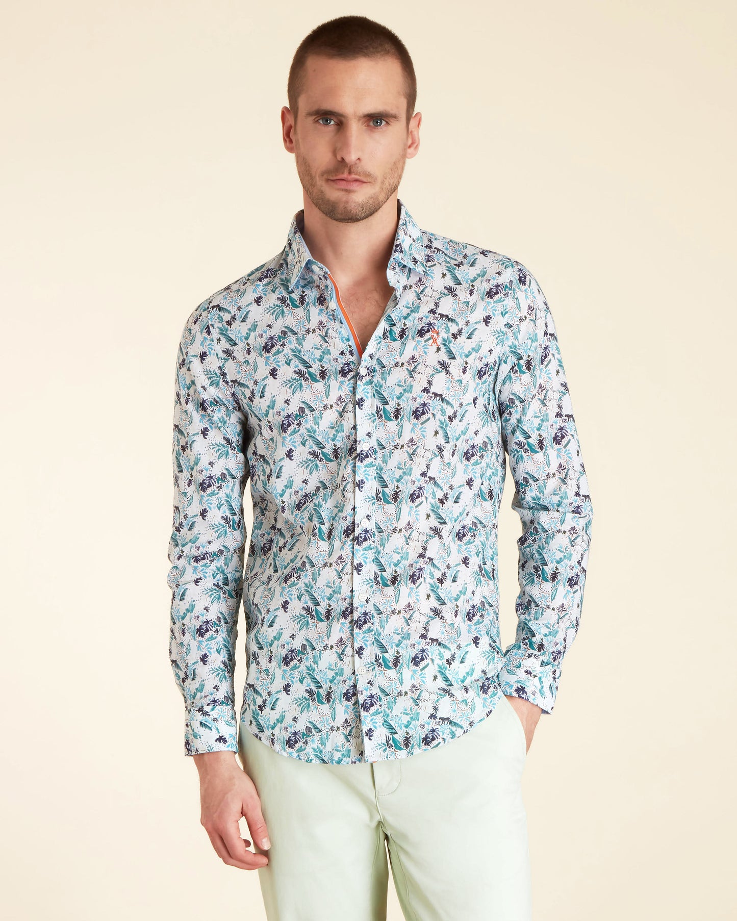 Chemise Regular Imprimé Tropical