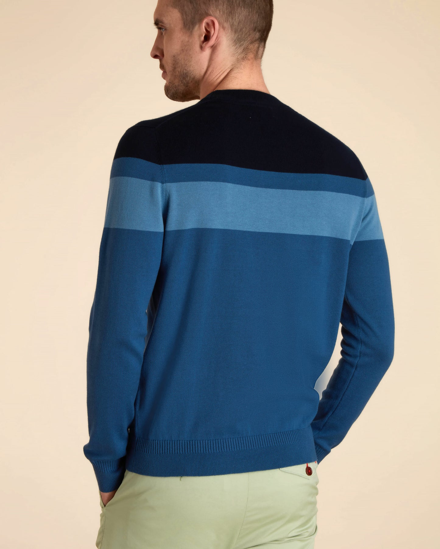 Pull Col Rond Colorblock