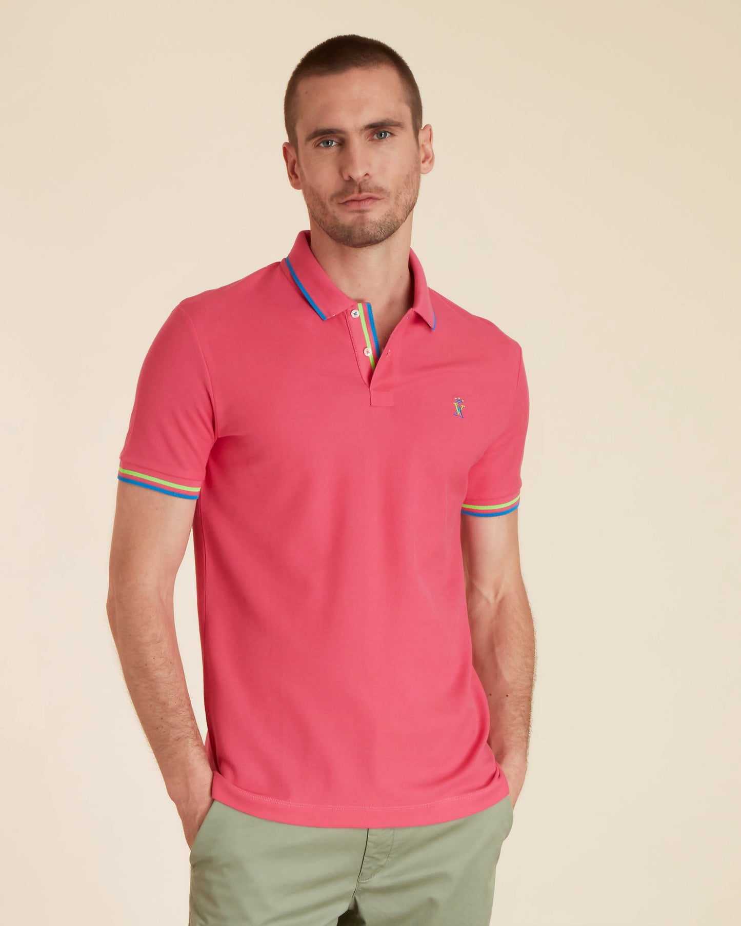 Polo à Détails Fluo