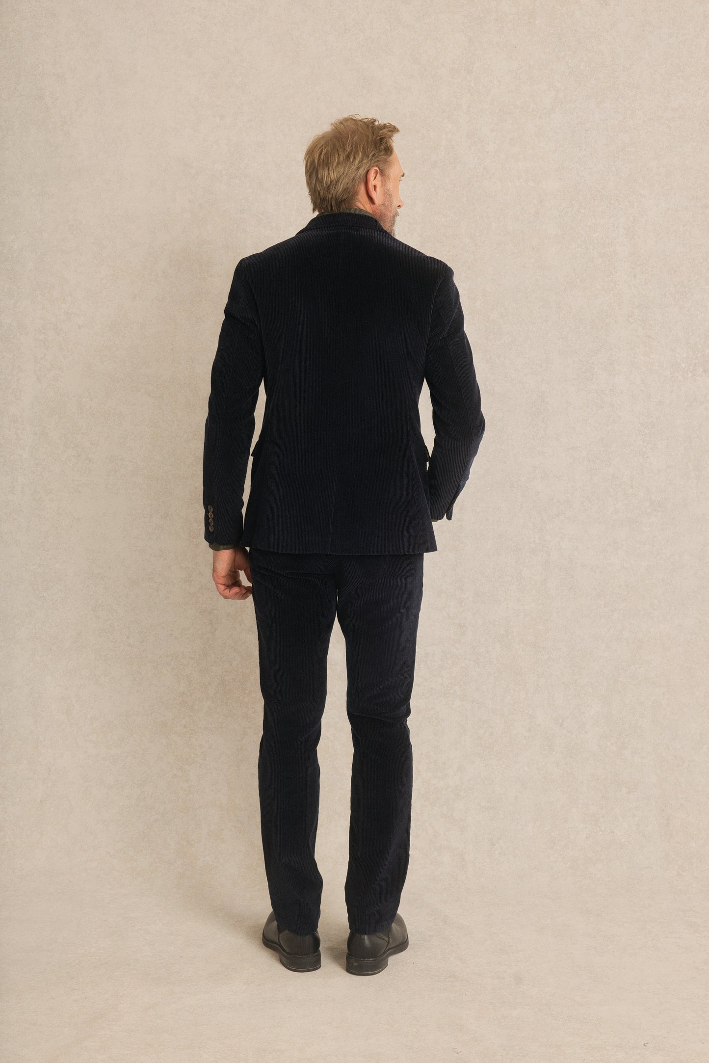 Blazer Ajusté en Velours Côtelé